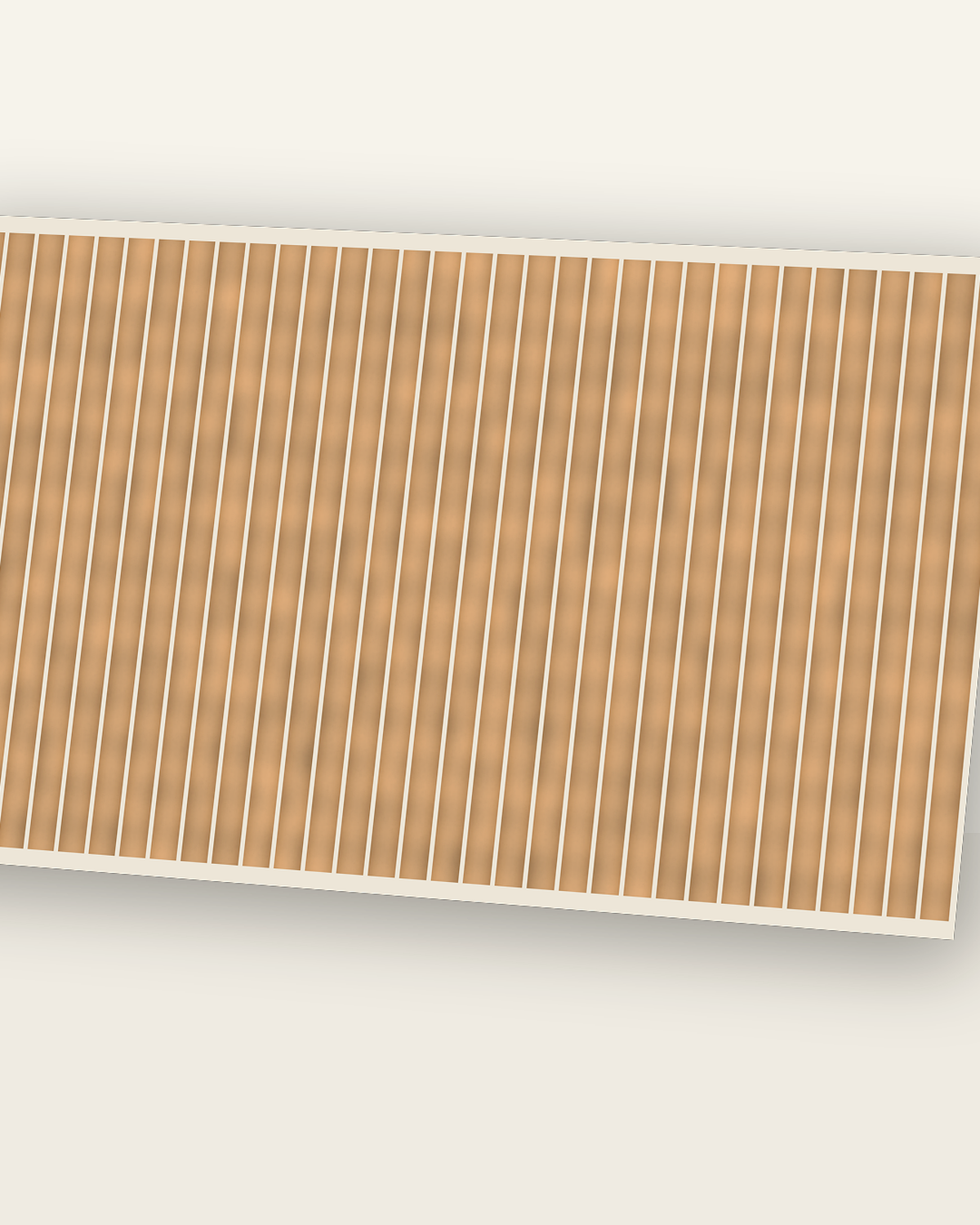 Curved tambour acoustic panel in natural timber